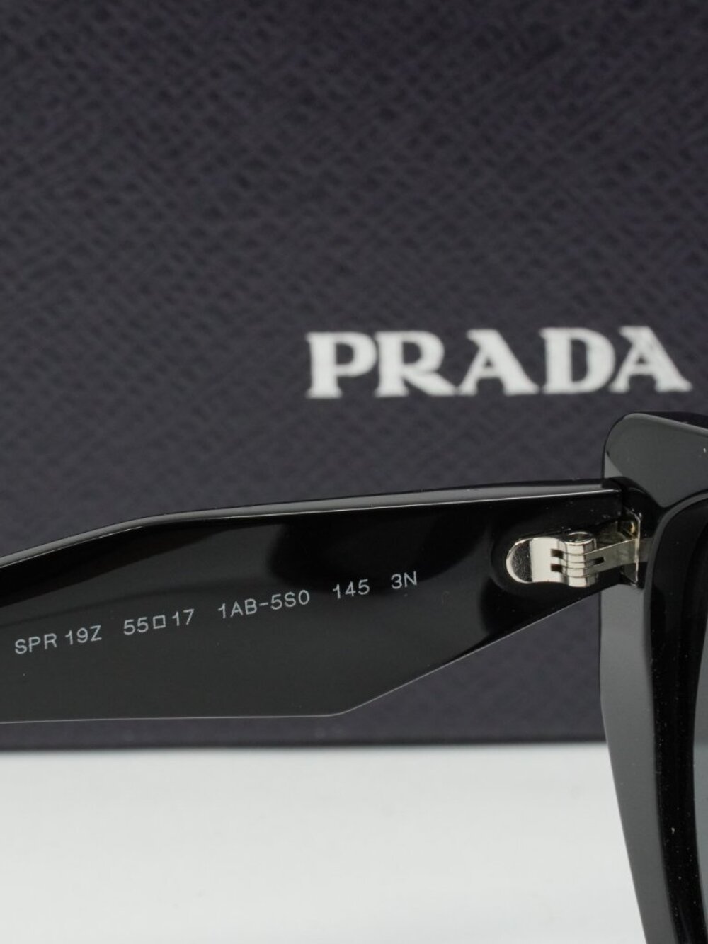 Prada PR19ZS 1AB5S0 Square Sunglasses – Black\Dark Grey - Picture 7 of 9